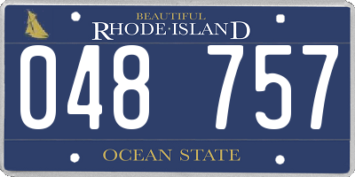 RI license plate 048757