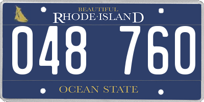 RI license plate 048760