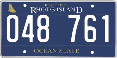 RI license plate 048761