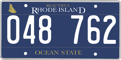 RI license plate 048762