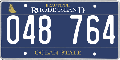 RI license plate 048764