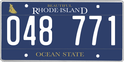 RI license plate 048771