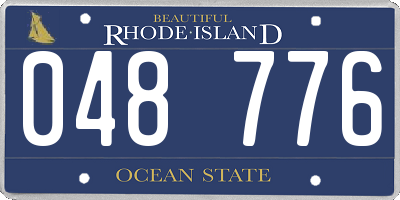 RI license plate 048776