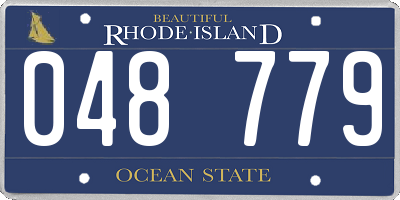 RI license plate 048779