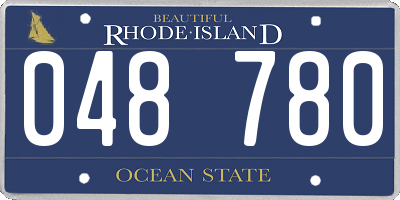 RI license plate 048780