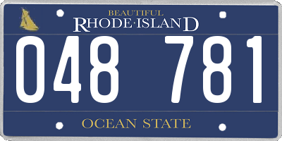 RI license plate 048781