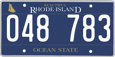 RI license plate 048783