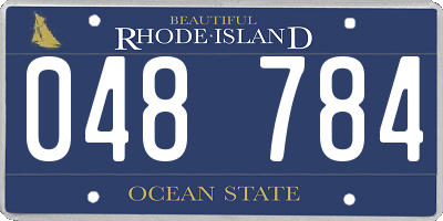 RI license plate 048784