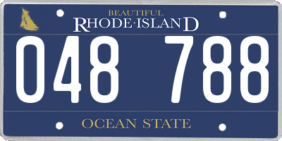 RI license plate 048788