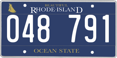 RI license plate 048791