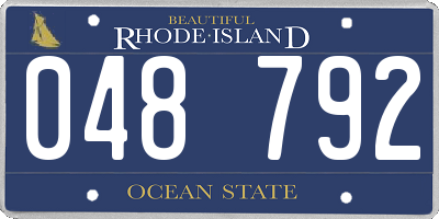 RI license plate 048792