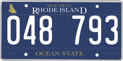 RI license plate 048793