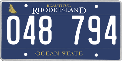 RI license plate 048794