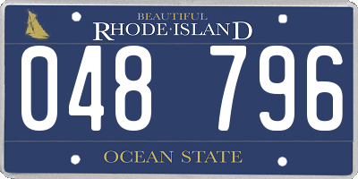 RI license plate 048796