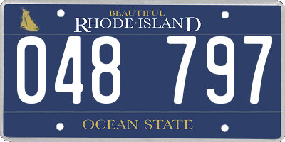 RI license plate 048797