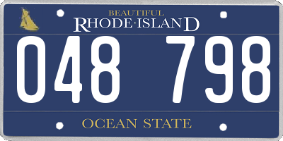 RI license plate 048798