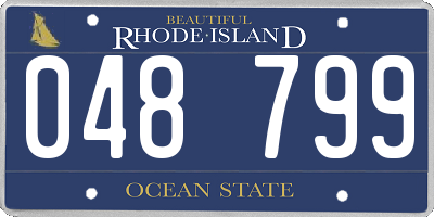 RI license plate 048799