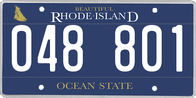 RI license plate 048801
