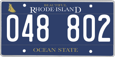 RI license plate 048802