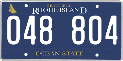 RI license plate 048804