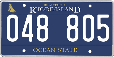 RI license plate 048805