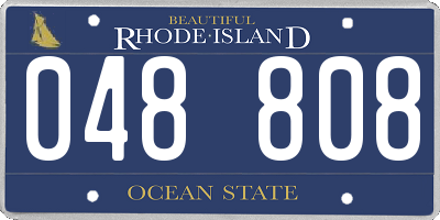 RI license plate 048808