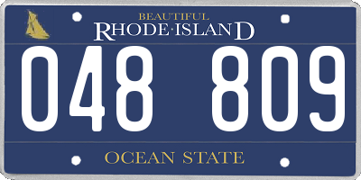 RI license plate 048809