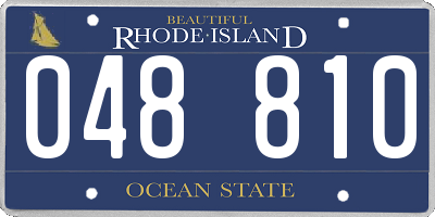 RI license plate 048810
