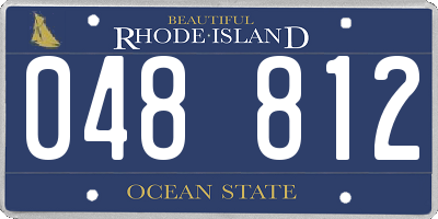 RI license plate 048812