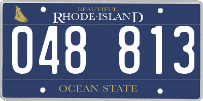 RI license plate 048813
