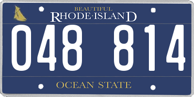 RI license plate 048814