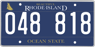 RI license plate 048818