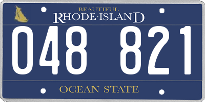 RI license plate 048821