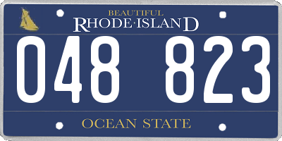 RI license plate 048823