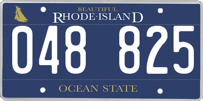 RI license plate 048825