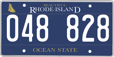 RI license plate 048828