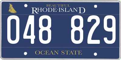 RI license plate 048829
