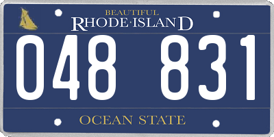 RI license plate 048831