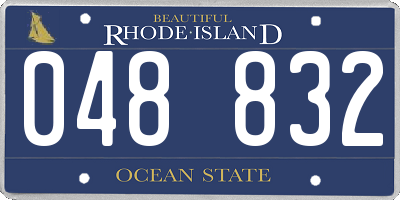 RI license plate 048832