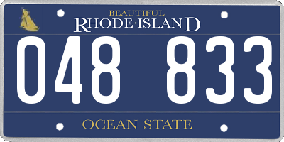 RI license plate 048833