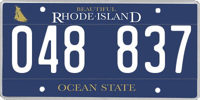 RI license plate 048837