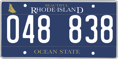 RI license plate 048838