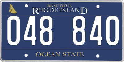 RI license plate 048840