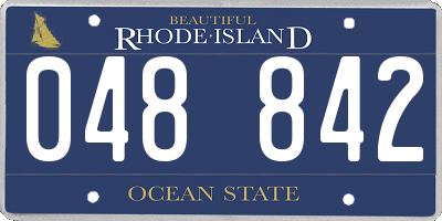 RI license plate 048842