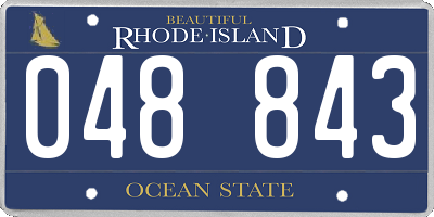 RI license plate 048843