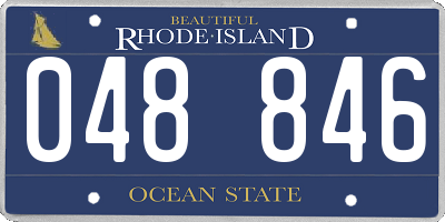 RI license plate 048846