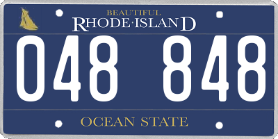 RI license plate 048848