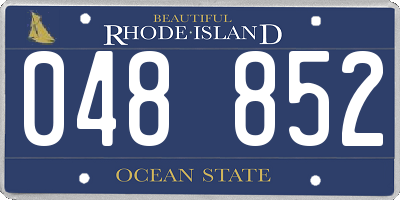 RI license plate 048852