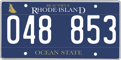RI license plate 048853