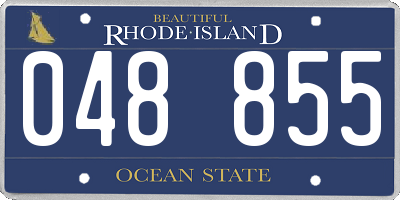 RI license plate 048855